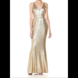 Dress the Population gold sequin dress